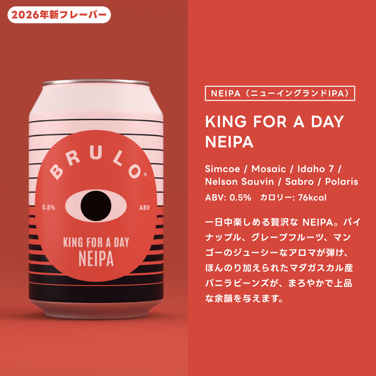 BRULO（ブルーロ） KING FOR A DAY NEIPA 0.5%  330ml